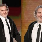 Joaquin Phoenix in felpa ai Golden Globe 2021