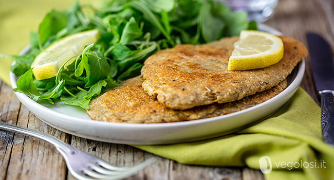 Cotoletta vegan di seitan e tofu