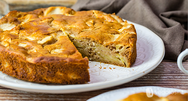 torta di mele invisibile vegan