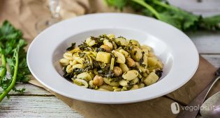 Cavatelli con ceci, cime di rapa e patate