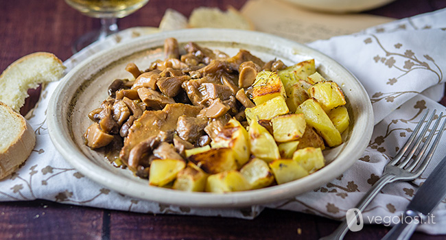 Scaloppine di seitan ai funghi