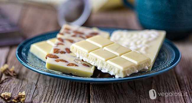 Cioccolato bianco vegano fatto in casa