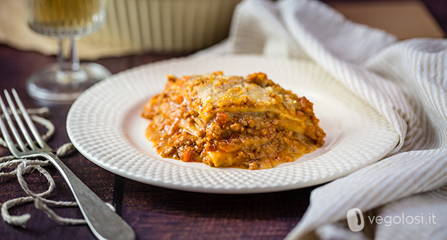 Lasagne di crepes al ragù di soia