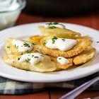 Pierogi di patate con panna acida vegan