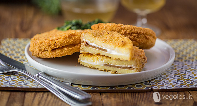 Cordon bleu vegan di polenta