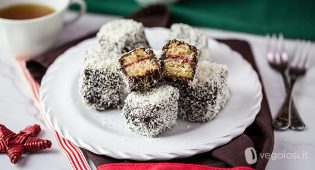 Lamington vegan - Dolce australiano