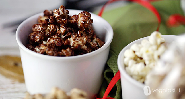 Pop corn dolci al cacao e cannella - Dolci vegan 