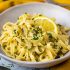 Tagliatelle con salsa al limone, capperi e vino bianco