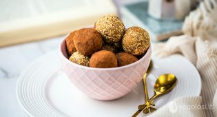 Tartufini moka proteici con i ceci