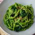 Spaghetti con crema di spinaci e tahina