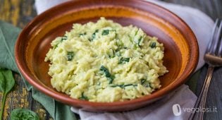 Riso cremoso al cocco e spinacini