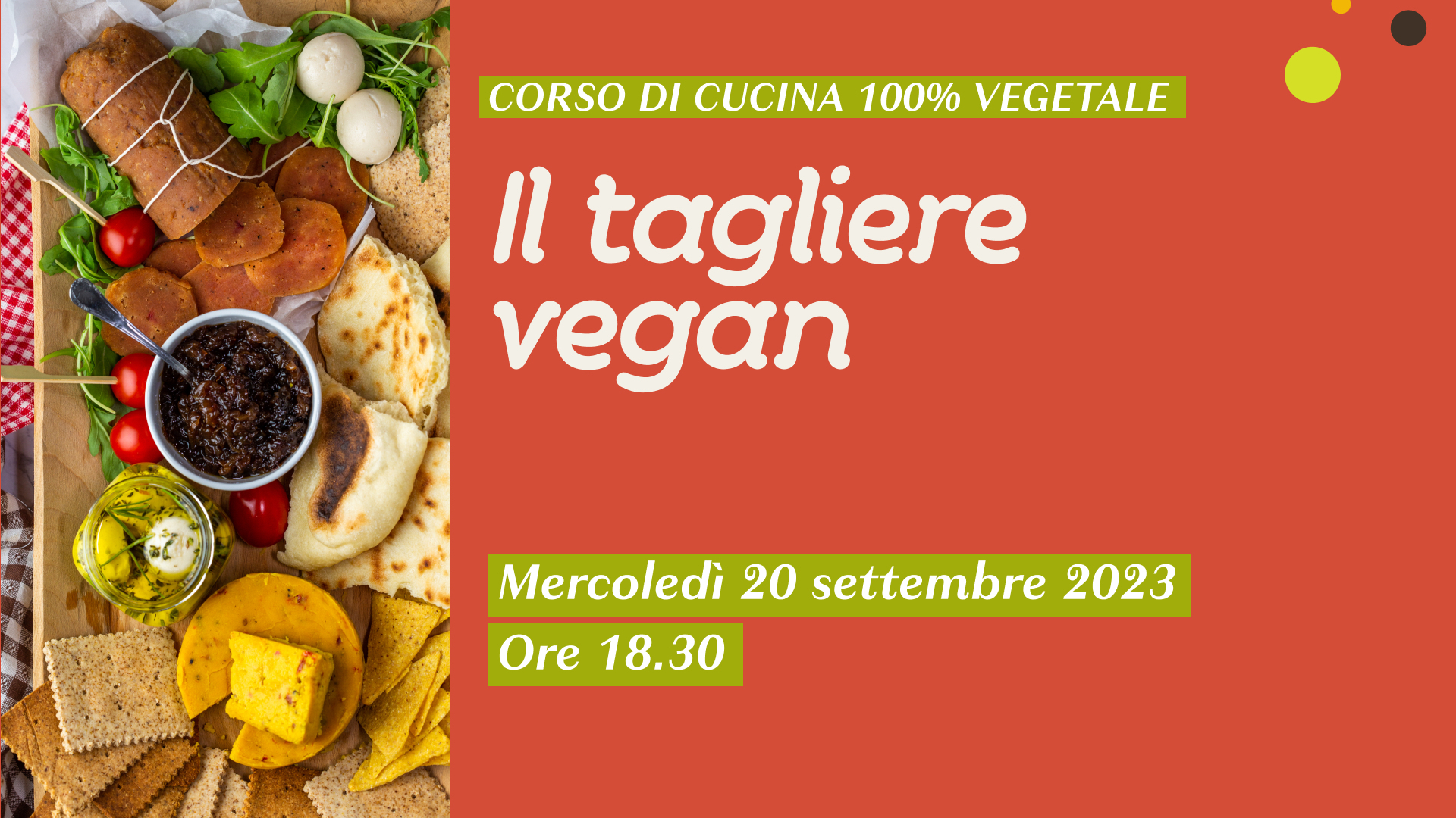 Corso di cucina: tagliere vegan